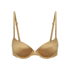 STRETCH SATIN PUSH-UP BRA | PYRITE