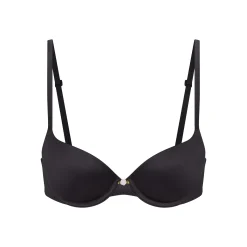 STRETCH SATIN PUSH-UP BRA | ONYX