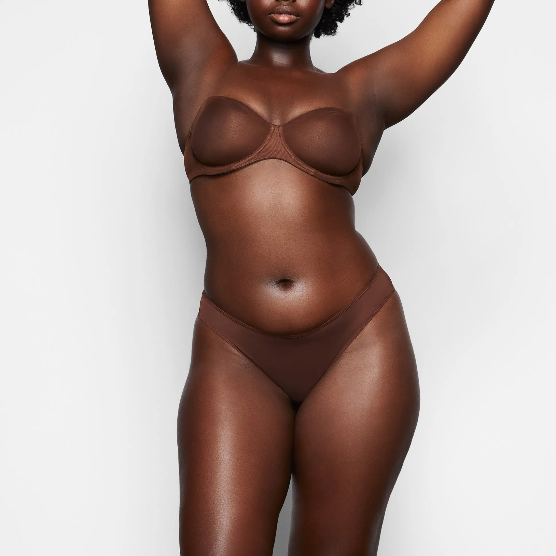 ULTRA FINE MESH BIKINI | MAHOGANY