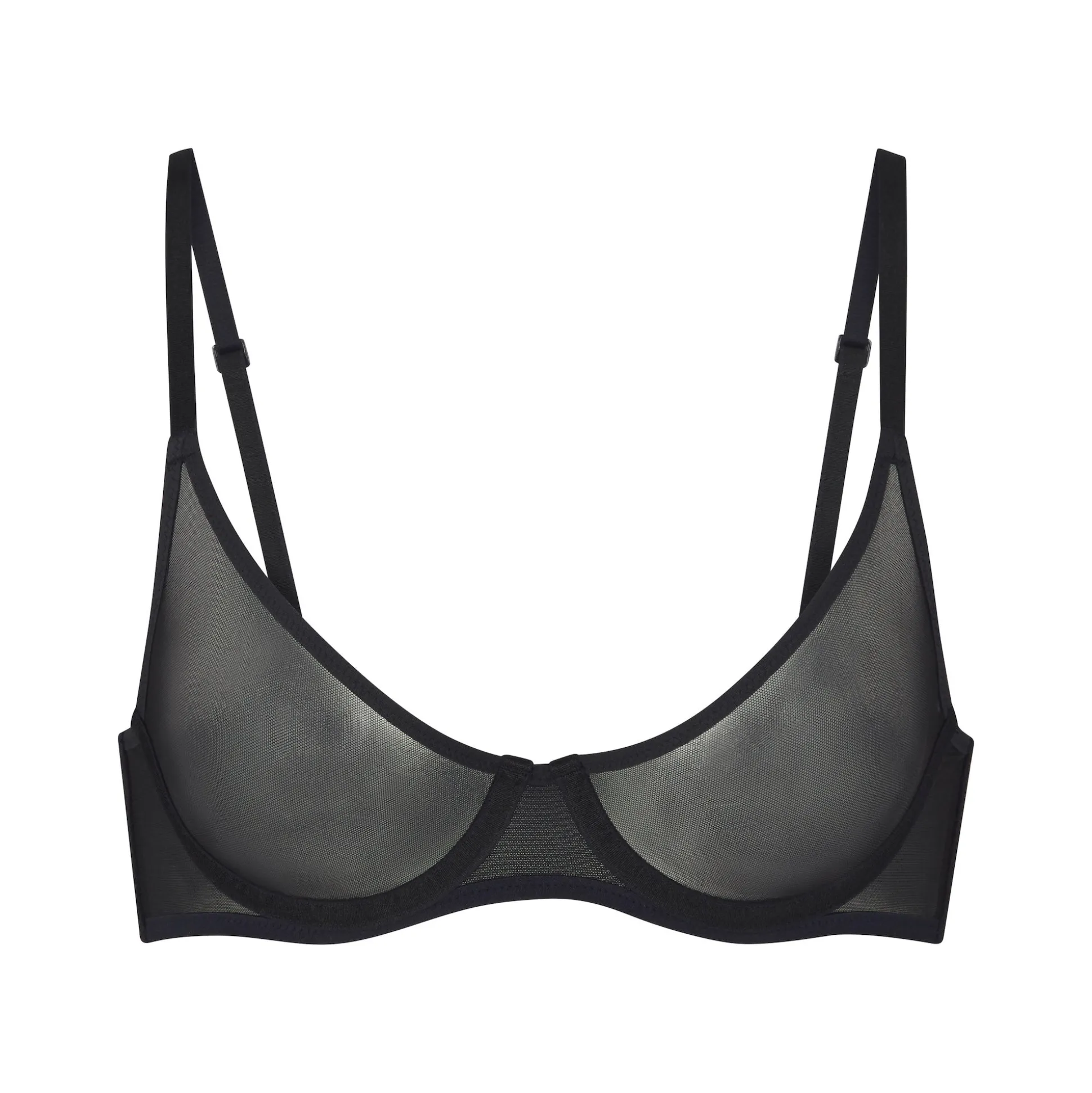 ULTRA FINE MESH SCOOP BRA | ONYX