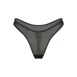 ULTRA FINE MESH THONG | ONYX