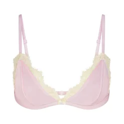VELVET LACE TRIANGLE BRALETTE | CHERRY BLOSSOM