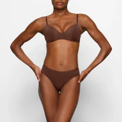 WIRELESS FORM PUSH-UP PLUNGE BRA | COCOA
