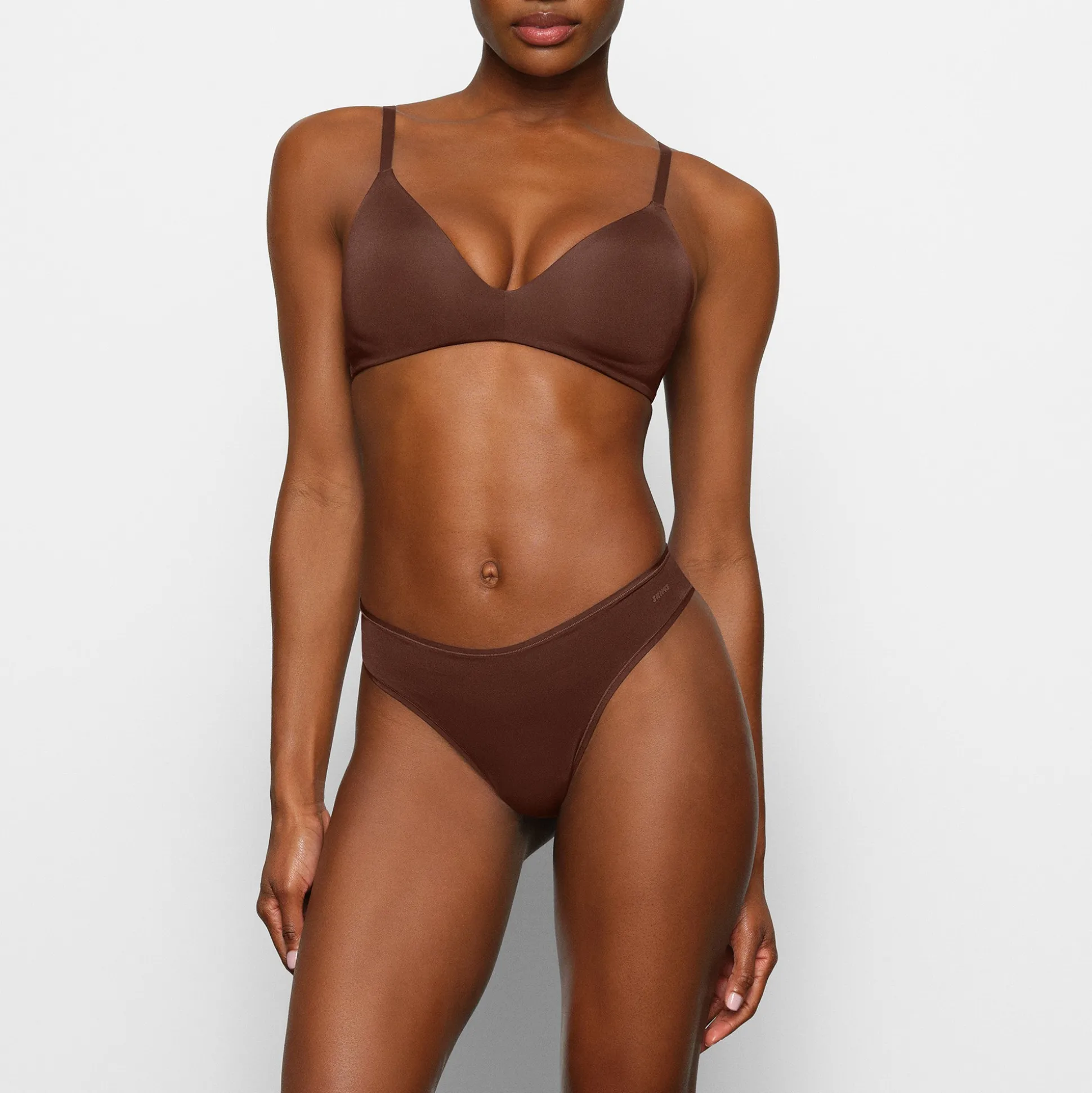 WIRELESS FORM T-SHIRT DEMI BRA | COCOA