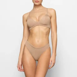 WIRELESS FORM T-SHIRT DEMI BRA | CLAY