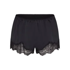 WOVEN SHINE LACE TAP SHORT | ONYX