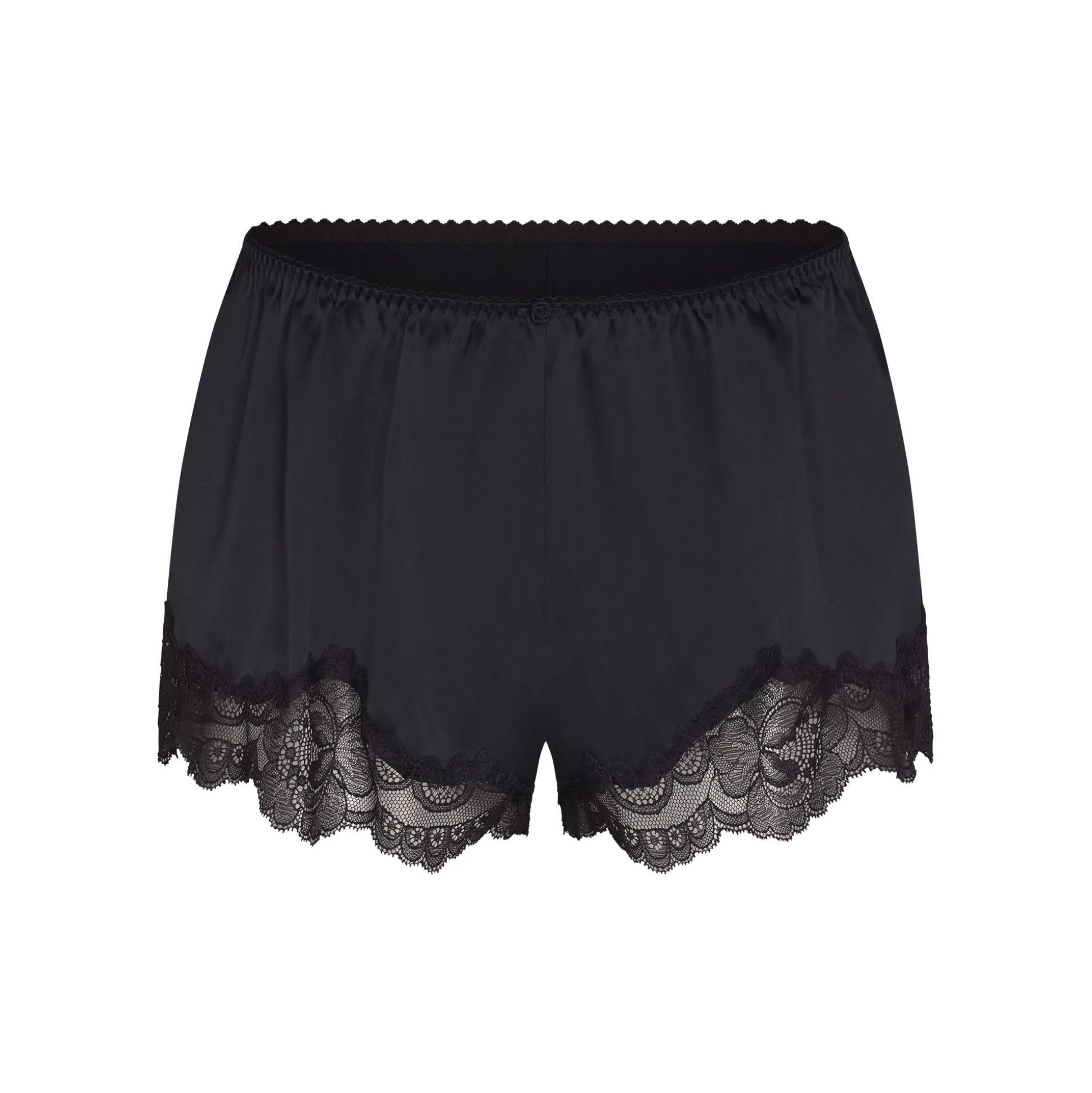 WOVEN SHINE LACE TAP SHORT | ONYX