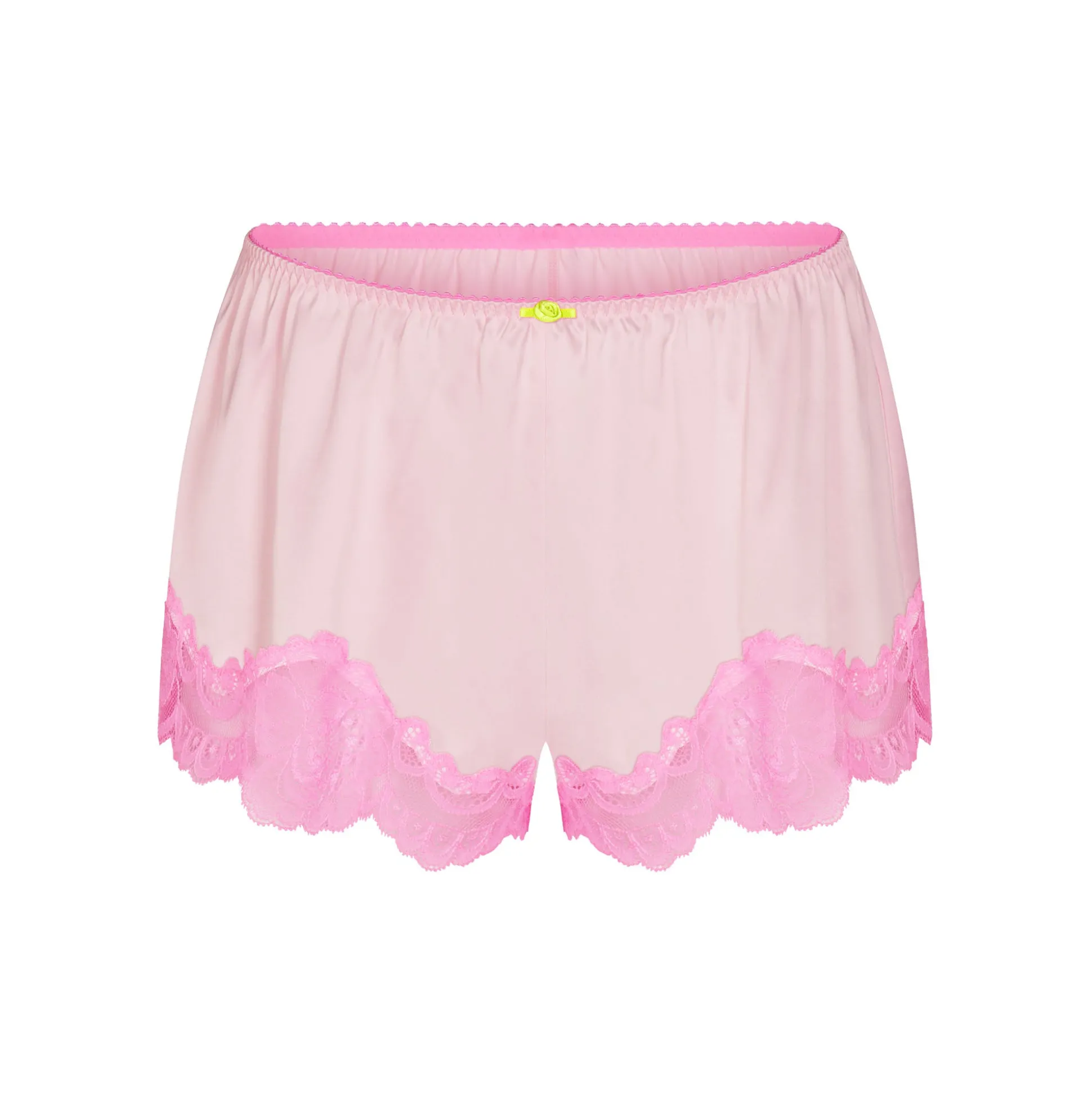 WOVEN SHINE LACE TAP SHORT | CHERRY BLOSSOM